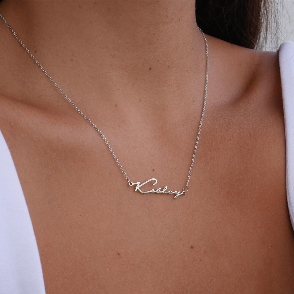 Custom Name Necklace with Birthstone