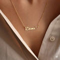 Custom Name Necklace with Heart