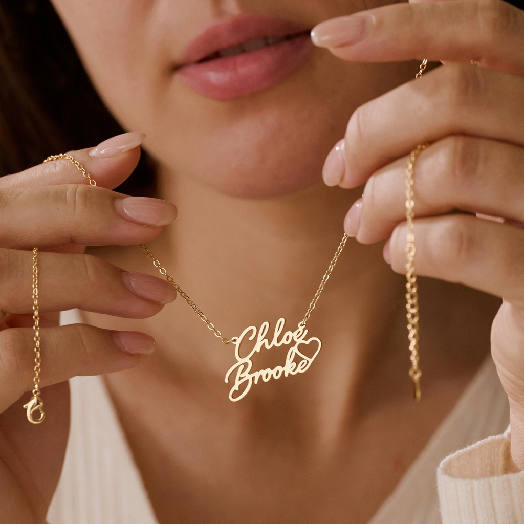 Custom Couple Name Necklace