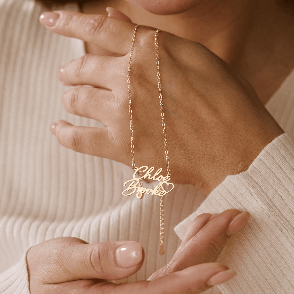 Custom Couple Name Necklace