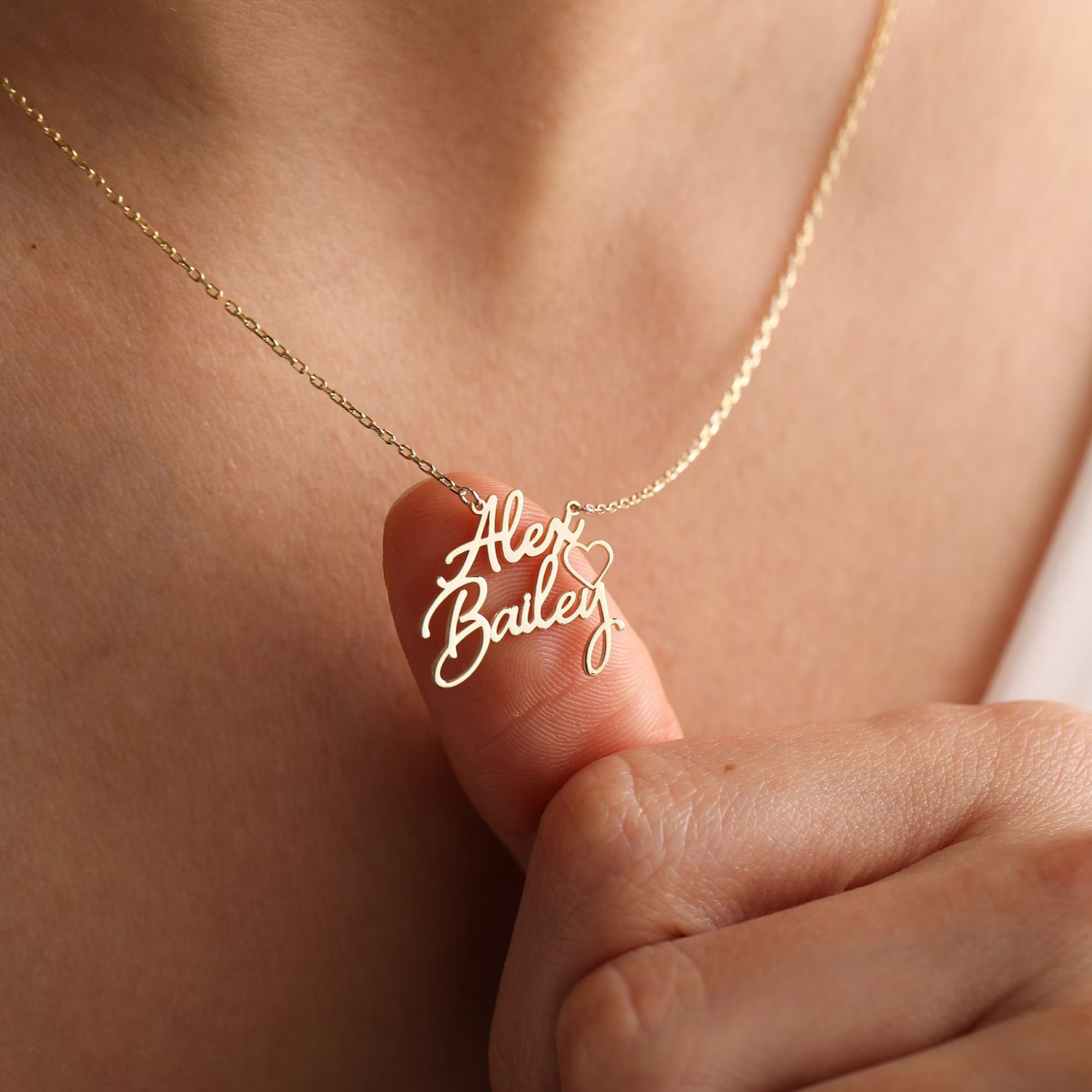 Custom Couple Name Necklace