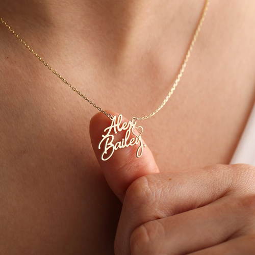 Custom Couple Name Necklace